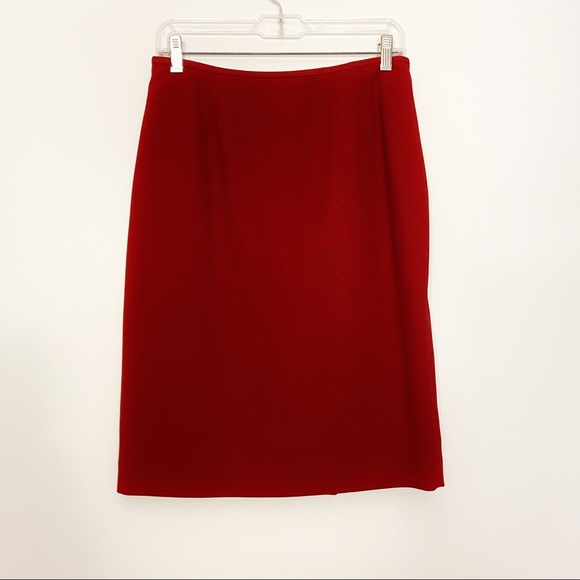 NWT Kasper 3 Piece Red & Black Suit Skirt & Jacket - Picture 2 of 12